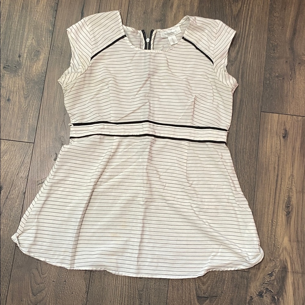 Motherhood Maternity Black and White Striped Dress